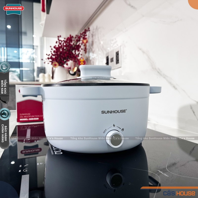 Nồi lẩu điện 3.5L lòng nồi INOX -  Sunhouse SHD4528 - 1200W